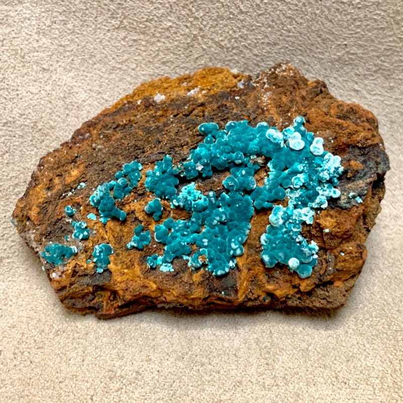 Rosasite with Gypsum (Mexico)