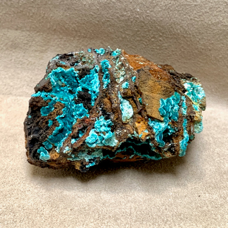 Rosasite, Goethite, Malachite (Mexico)