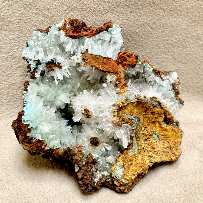 Hemimorphite with Rosasite (Mexico)