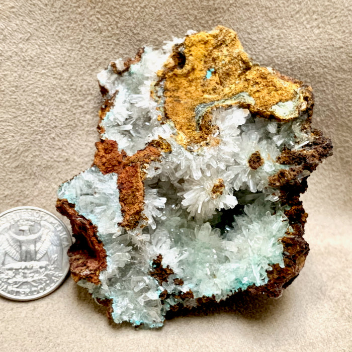 Hemimorphite with Rosasite (Mexico)