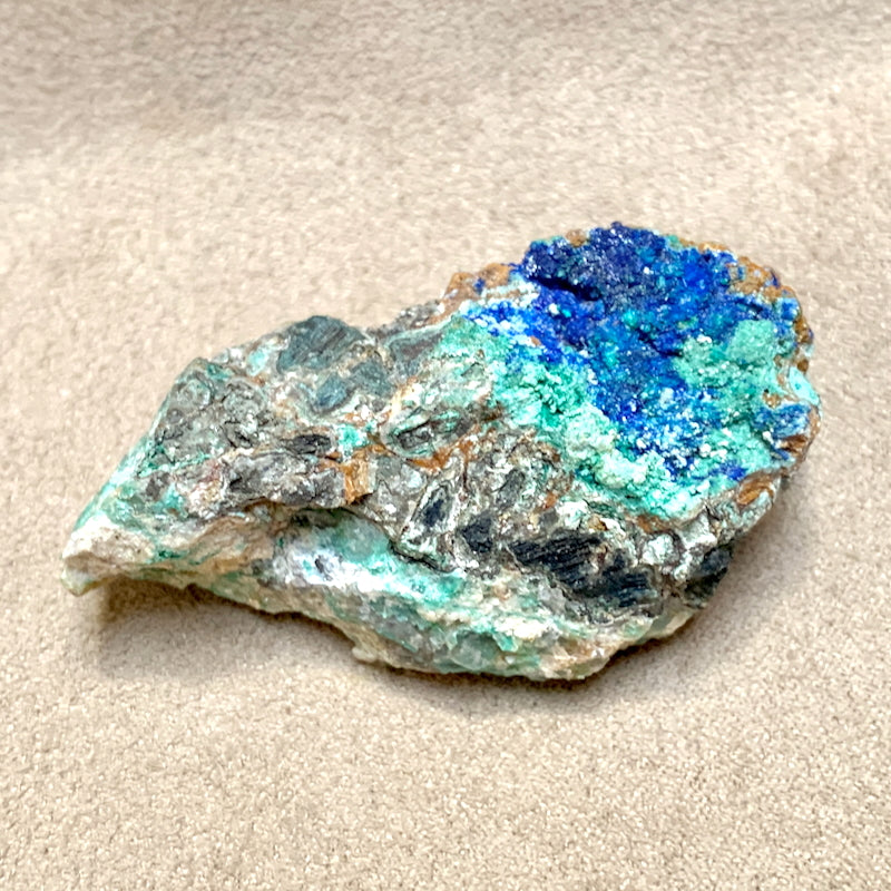 Linarite on Altered Galena (Blanchard Mine, Socorro Co., New Mexico)