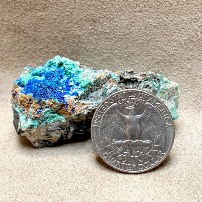 Linarite on Altered Galena (Blanchard Mine, Socorro Co., New Mexico)