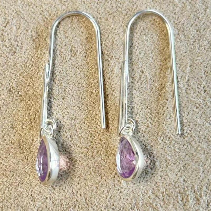 Amethyst and Sterling Silver Earrings