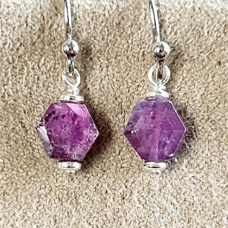 Ruby Phantom Dangle Earrings