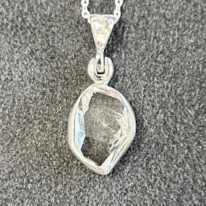 Herkimer Diamond (Quartz) and Sterling Silver Pendant on Chain