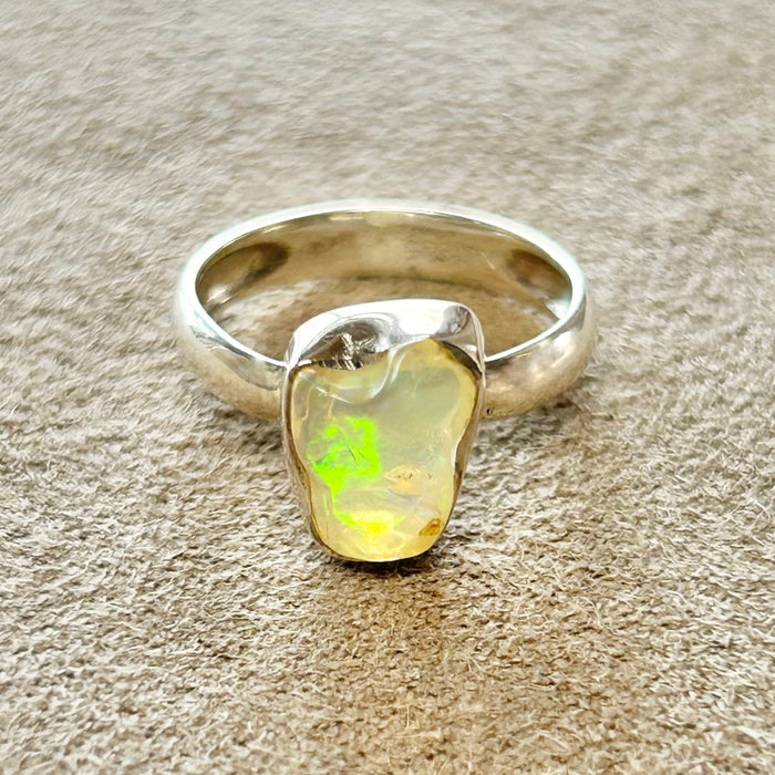 Opal (Ethiopian) and Sterling Silver Ring (size 5)