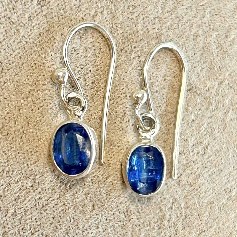 Kyanite and Sterling Silver Faceted Earrings