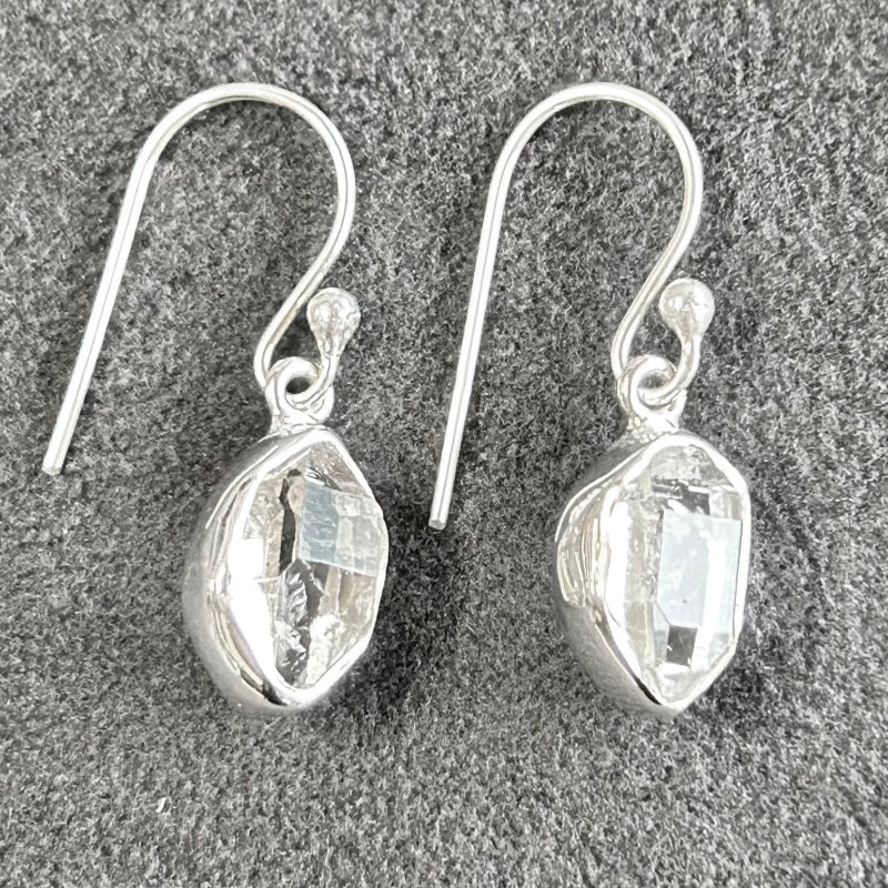 Herkimer "Diamond" and Sterling Silver Dangle Earrings