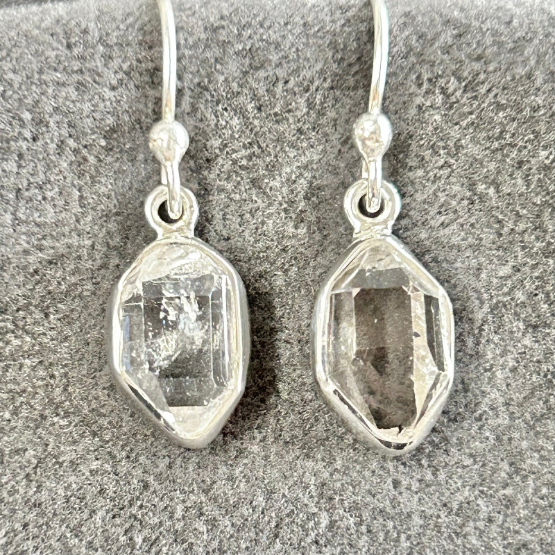 Herkimer "Diamond" and Sterling Silver Dangle Earrings