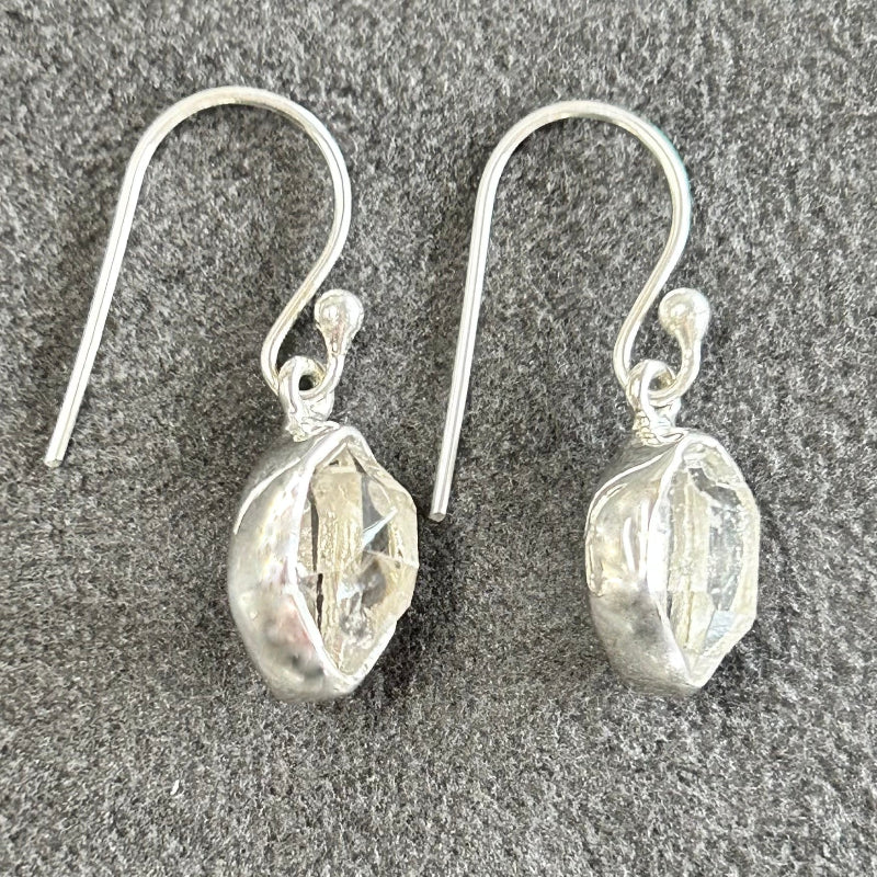 Herkimer "Diamond" and Sterling Silver Dangle Earrings