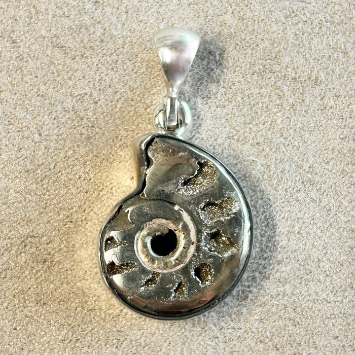 Pyritized Ammonite Pendant