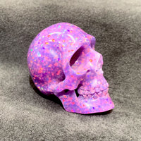 Purple Glitter Resin Skull