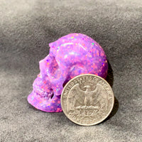 Purple Glitter Resin Skull