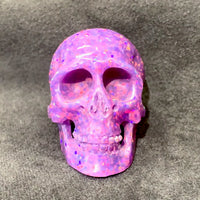 Purple Glitter Resin Skull