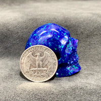 Glitter Blue Resin Skull