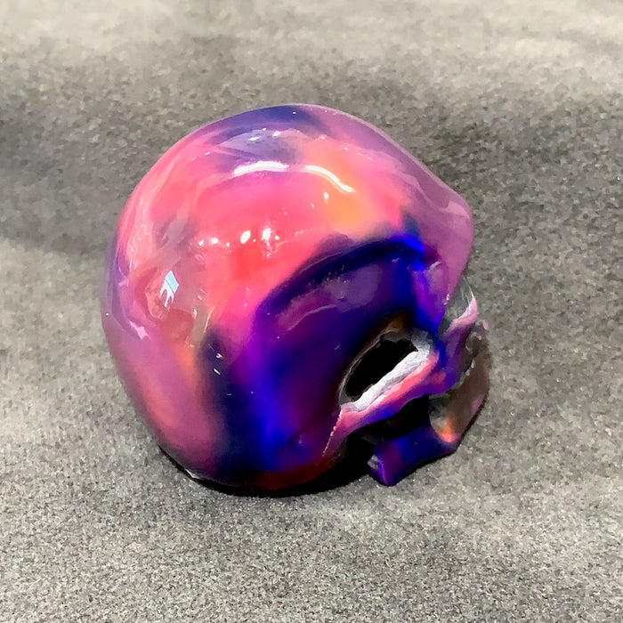 Mauve Aura Resin Skull