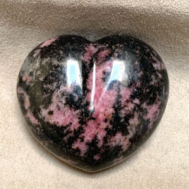 Rhodonite Polished Heart