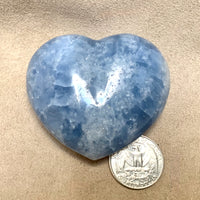 Calcite (Blue) Polished Heart