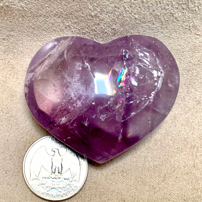 Amethyst Polished Heart