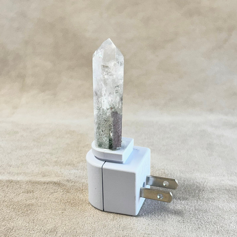 Night Light with Chlorite Quartz Crystal