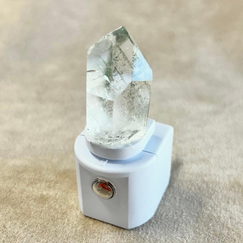 Night Light with Chlorite Quartz Crystal