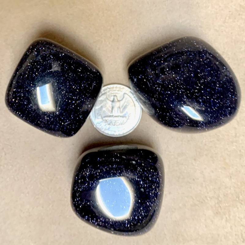 Goldstone (Blue) Pebble