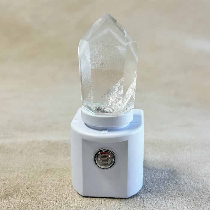 Night Light, White Phantom Quartz Crystal