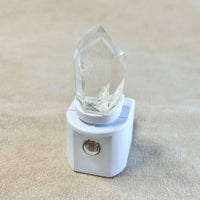 Night Light, White Phantom Quartz Crystal