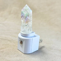 Night Light, Aura "Fire and Ice" Quartz Crystal