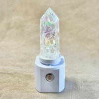 Night Light, Aura "Fire and Ice" Quartz Crystal