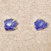 Tanzanite Rough Post Earrings