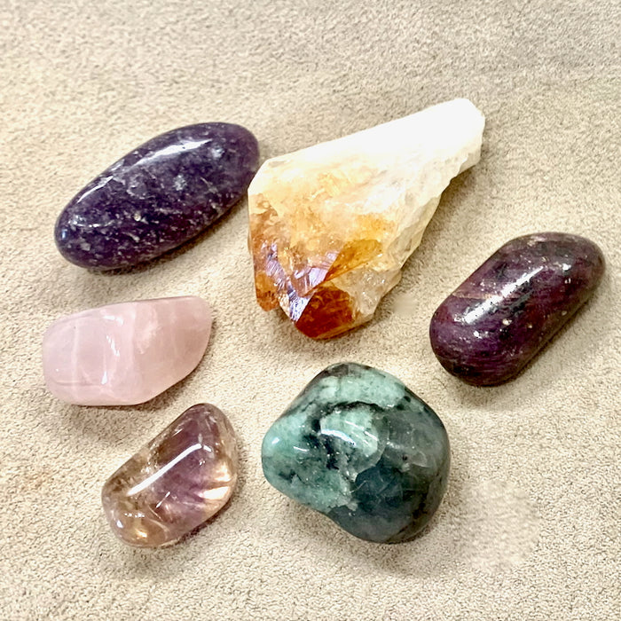 Joyful Heart Crystal Set (6 Minerals)