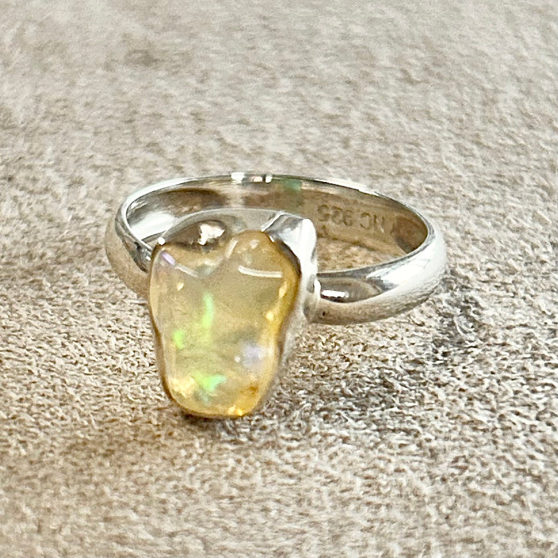 Opal (Ethiopian) and Sterling Silver Ring (size 5)