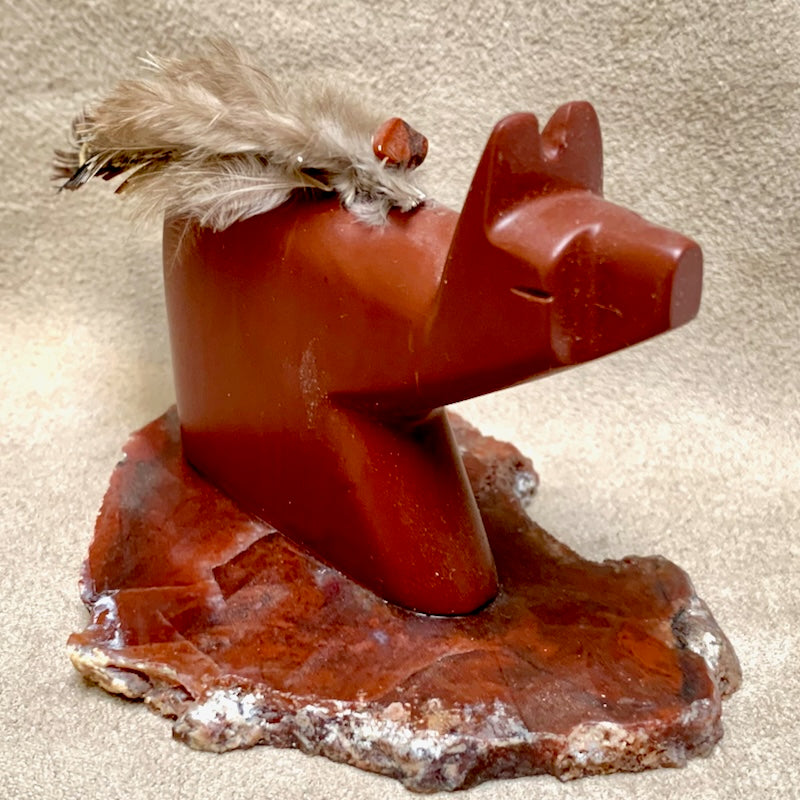 Carving of Bear in Pipestone (Taos, New Mexico)