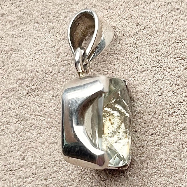 Prasiolite and Sterling Silver Pendant