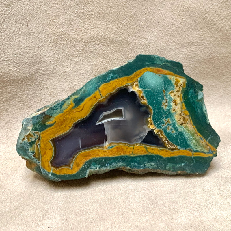 Geode, Orpheus Agate, Polished Half (Bulgaria)