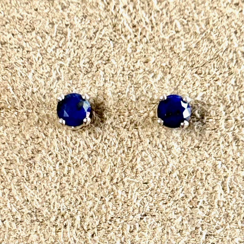 Lapis Lazuli Faceted Stud Earring