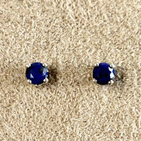 Lapis Lazuli Faceted Post Earring