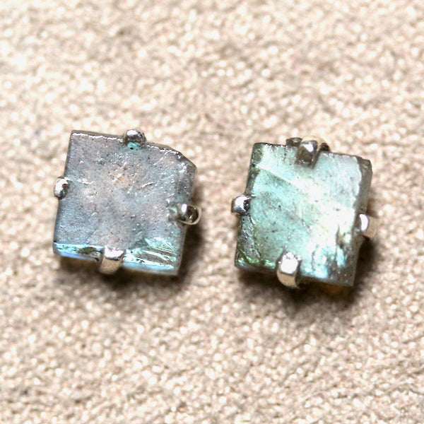 Labradorite Rough Post Earrings