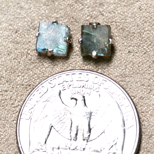 Labradorite Rough Post Earrings