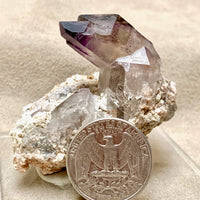 Amethyst Enhydro on Feldspar (Namibia) (inner strength, intuition, spirituality)