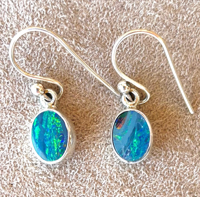 Opal Doublet Dangle Earrings