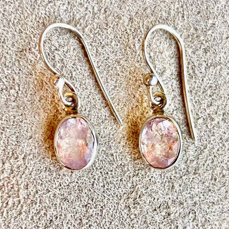 Morganite Faceted Earrings