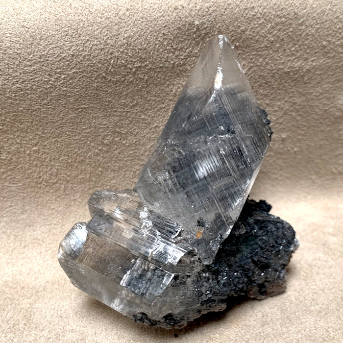 Gypsum (Selenite) Crystal on Matrix (Mexico)
