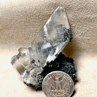 Gypsum (Selenite) Crystal on Matrix (Mexico)