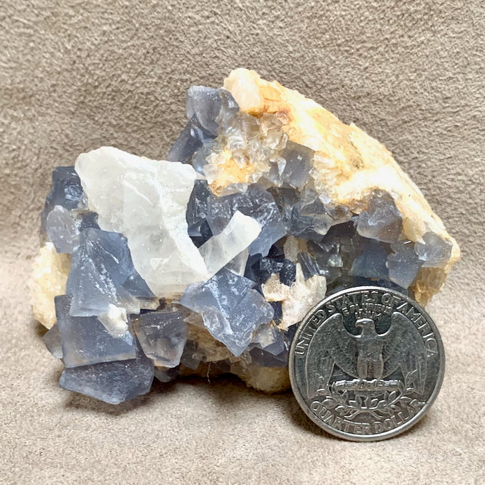 Fluorite with Barite (Blanchard Mine, Socorro County, New Mexico)