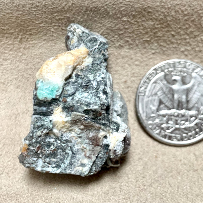 Brochantite & Anglesite/Cerussite Pseudomorph after Galena (Socorro Co., New Mexico)