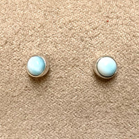 Larimar Tear Drop and Round Post Earrings