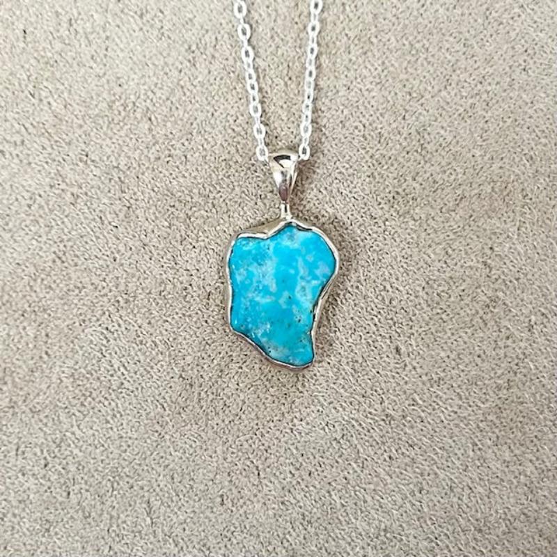 Turquoise (Rough) Pendant on Chain