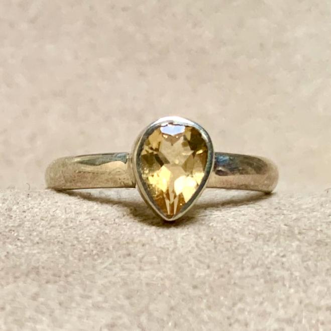 Citrine & Sterling Silver Ring (size 9)